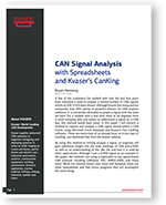 CAN Signal Analysis with Spreadsheets and Kvaser’s CanKing